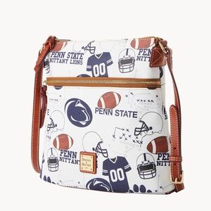 Dooney & Bourke White Navy Brown Penn State Crossbody